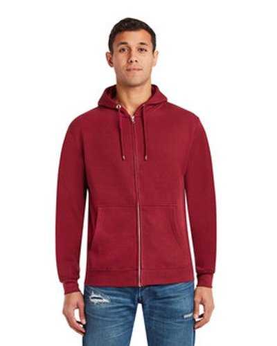 Lane Seven LS14003 Unisex Premium Full-Zip Hooded Sweatshirt - Burgundy - HIT a Double