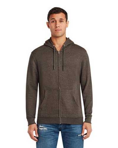 Lane Seven LS14003 Unisex Premium Full-Zip Hooded Sweatshirt - Charcoal Heather - HIT a Double