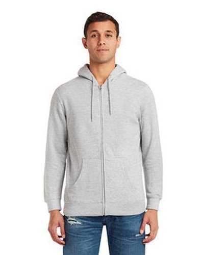 Lane Seven LS14003 Unisex Premium Full-Zip Hooded Sweatshirt - Heather Gray - HIT a Double