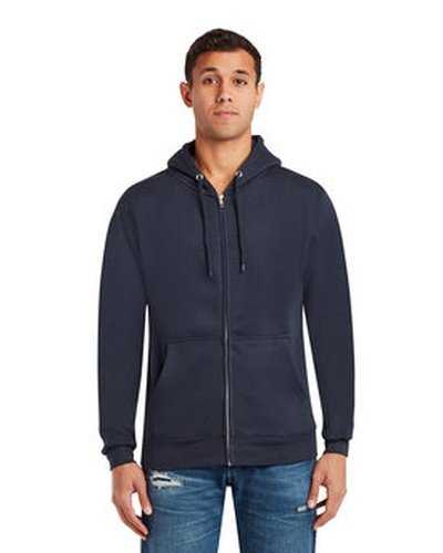 Lane Seven LS14003 Unisex Premium Full-Zip Hooded Sweatshirt - Navy - HIT a Double
