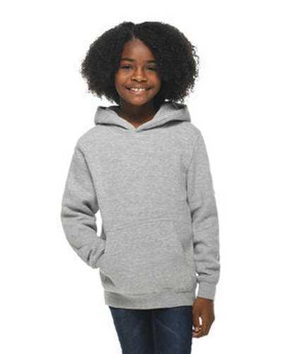 Lane Seven LS1401Y Youth Premium Pullover Hooded Sweatshirt - Heather Gray - HIT a Double