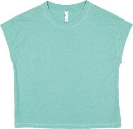 Lat 3502 Women's Relaxed Vintage Wash Tee - Washed Saltwater - HIT a Double - 1