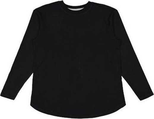 Lat 3508 Ladies&#39; Relaxed Fine Jersey Long Sleeve Tee - Black - HIT a Double - 1