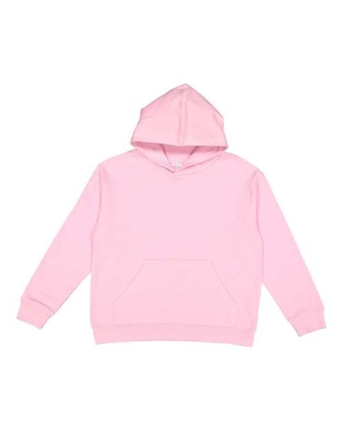 Lat 2296 Youth Pullover Hooded Sweatshirt - Pink - HIT a Double