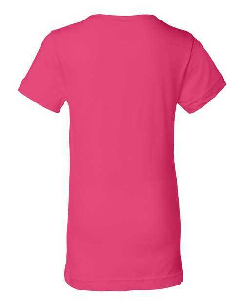 Lat 2616 Girls&#39; Fine Jersey Tee - Hot Pink - HIT a Double