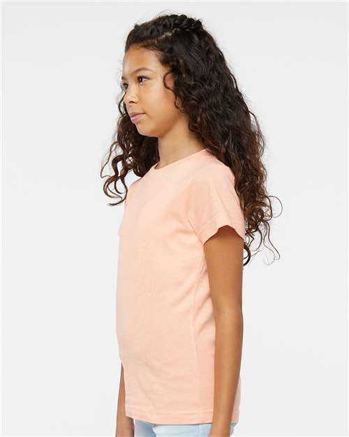 Lat 2616 Girls&#39; Fine Jersey Tee - Peachy&quot; - &quot;HIT a Double