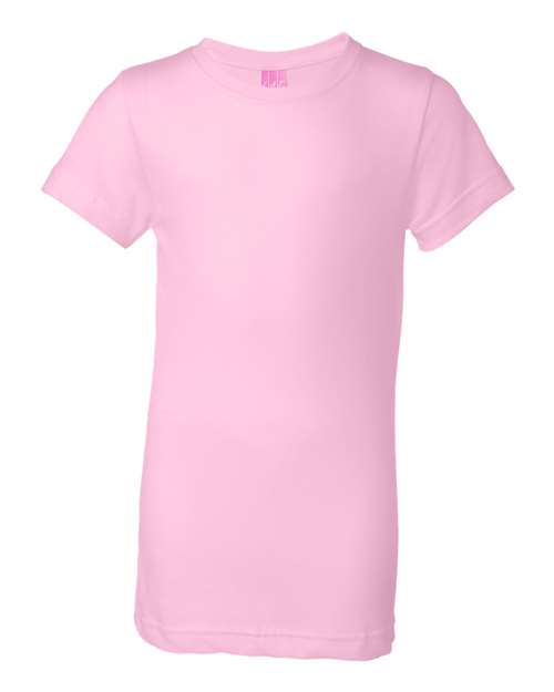 Lat 2616 Girls&#39; Fine Jersey Tee - Pink - HIT a Double