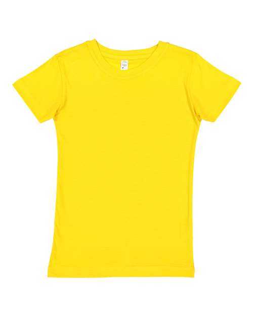 Lat 2616 Girls&#39; Fine Jersey Tee - Yellow - HIT a Double