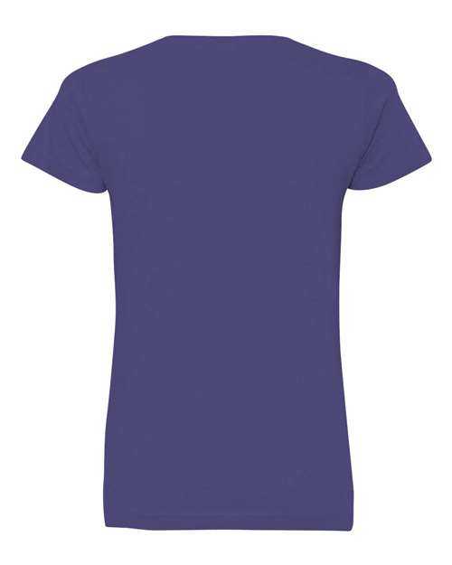 Lat 3507 Women&#39;s V-Neck Fine Jersey Tee - Purple - HIT a Double