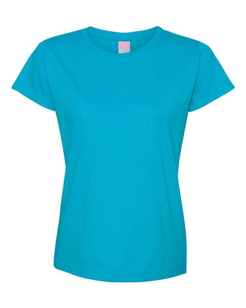 Lat 3516 Women's Fine Jersey Tee - Vintage Turquoise - HIT a Double