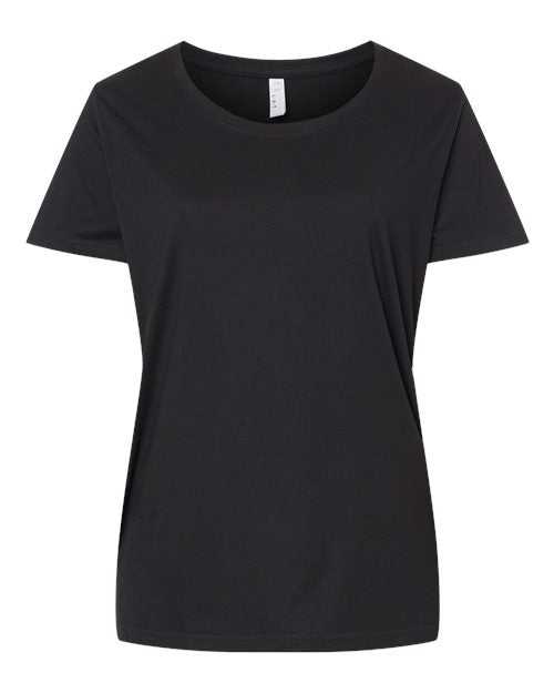 Lat 3816 Curvy Collection Women's Fine Jersey Tee - Blended Black - HIT a Double