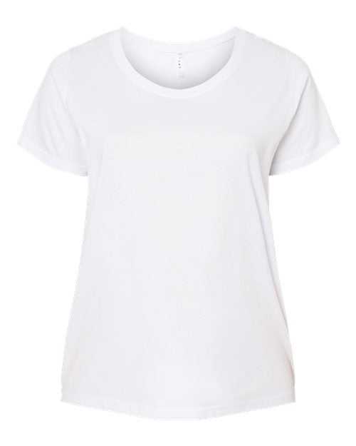 Lat 3816 Curvy Collection Women&#39;s Fine Jersey Tee - Blended White - HIT a Double
