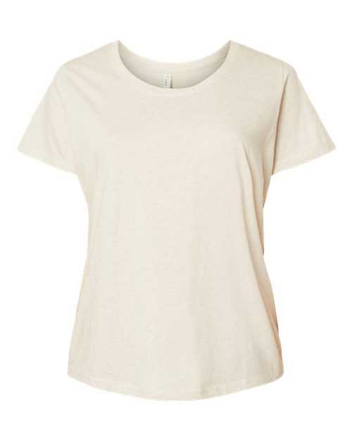 Lat 3816 Curvy Collection Women&#39;s Fine Jersey Tee - Natural Heather - HIT a Double