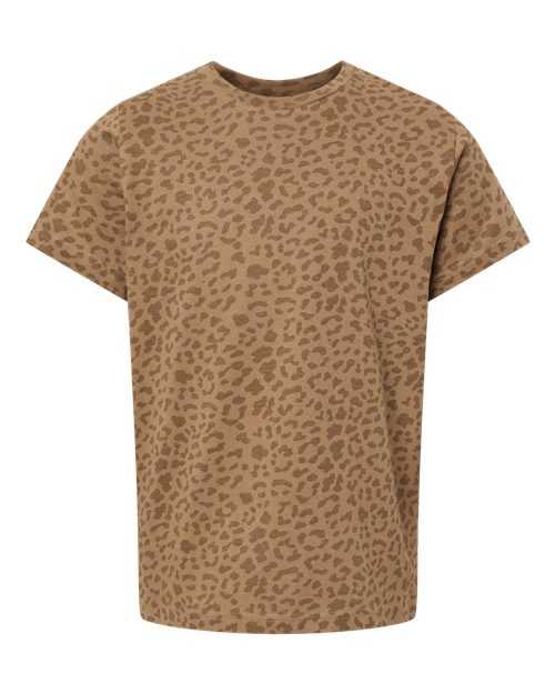 Lat 6101 Youth Fine Jersey Tee - Brown Leopard - HIT a Double