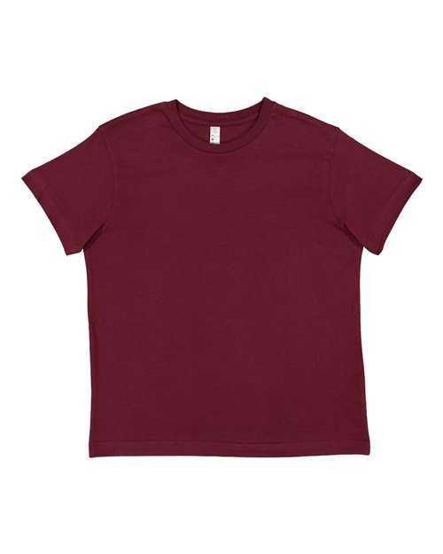 Lat 6101 Youth Fine Jersey Tee - Maroon - HIT a Double