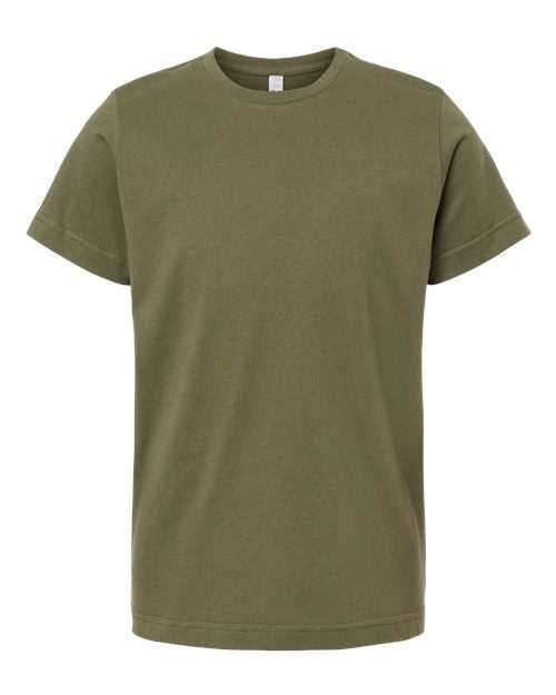 Lat 6101 Youth Fine Jersey Tee - Military Green - HIT a Double