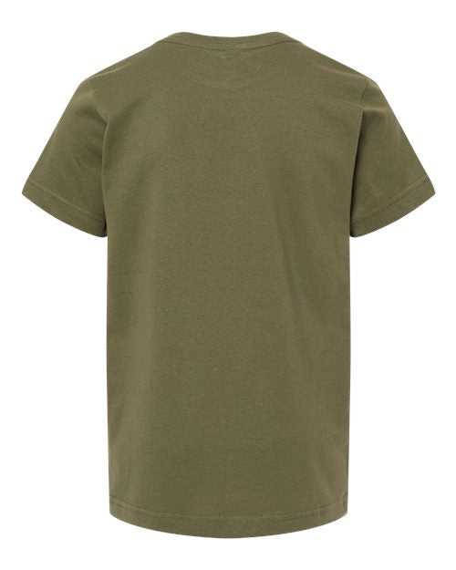 Lat 6101 Youth Fine Jersey Tee - Military Green - HIT a Double