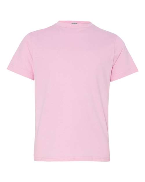 Lat 6101 Youth Fine Jersey Tee - Pink - HIT a Double