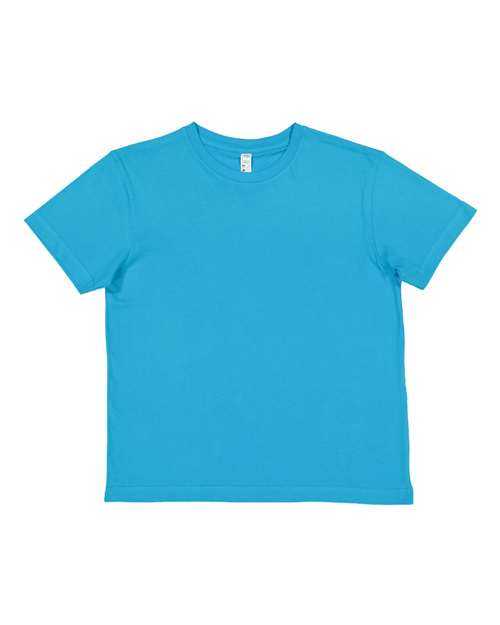 Lat 6101 Youth Fine Jersey Tee - Turquoise - HIT a Double