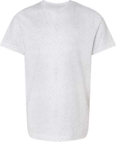 Lat 6101 Youth Fine Jersey Tee - White Reptile" - "HIT a Double