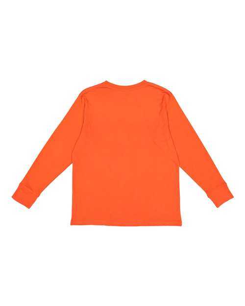 Lat 6201 Youth Fine Jersey Long Sleeve Tee - Orange - HIT a Double