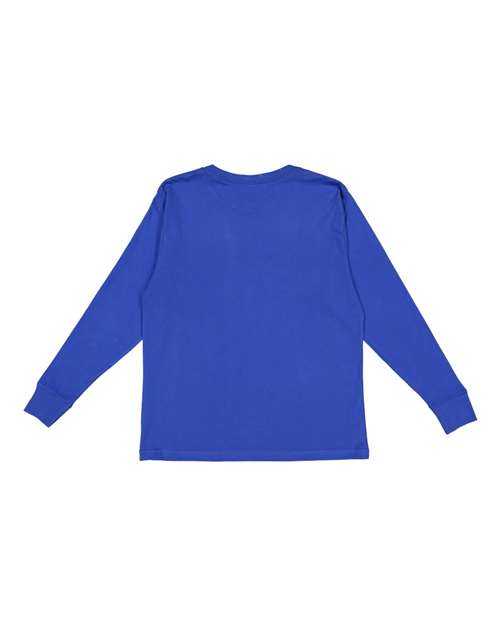 Lat 6201 Youth Fine Jersey Long Sleeve Tee - Royal - HIT a Double