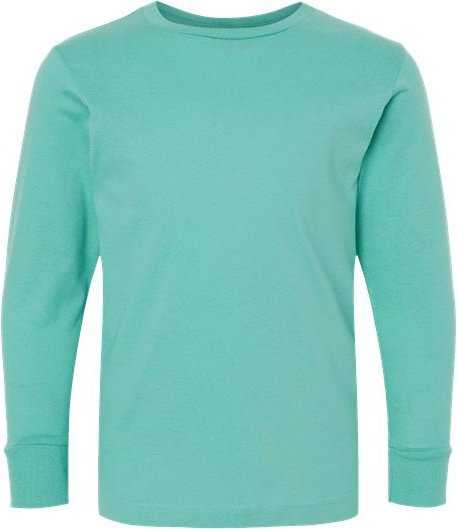Lat 6201 Youth Fine Jersey Long Sleeve Tee - Saltwater&quot; - &quot;HIT a Double
