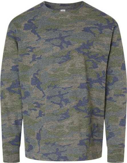 Lat 6201 Youth Fine Jersey Long Sleeve Tee - Vintage Camo" - "HIT a Double