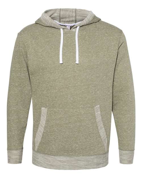 Lat 6779 Harborside Melange French Terry Hooded Pullover - Military Green Melange - HIT a Double