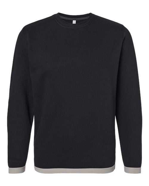 Lat 6789 The Statement Fleece Crewneck Sweatshirt - Black Titanium - HIT a Double