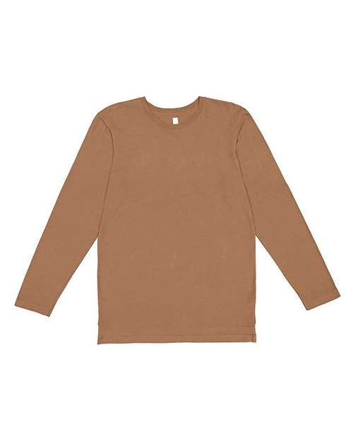 Lat 6918 Fine Jersey Long Sleeve Tee - Coyote Brown - HIT a Double