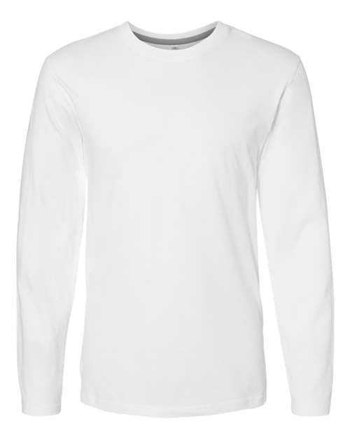 Lat 6918 Fine Jersey Long Sleeve Tee - White - HIT a Double