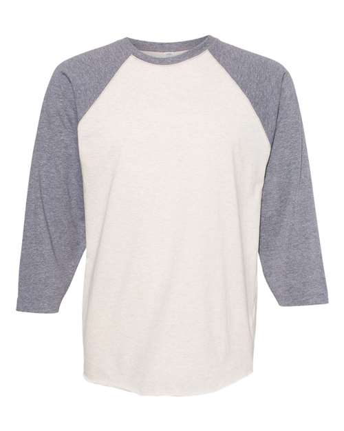 Lat 6930 Baseball Fine Jersey Tee - Natural Heather Granite Heather - HIT a Double