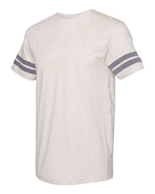 Lat 6937 Football Fine Jersey Tee - Natural Heather Granite Heather - HIT a Double