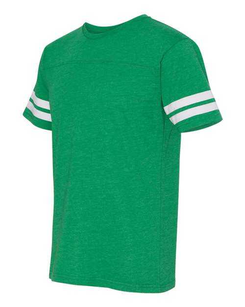 Lat 6937 Football Fine Jersey Tee - Vintage Green White - HIT a Double
