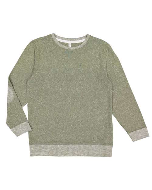 Lat 6965 Harborside Melange French Terry Pullover - Military Green Melange - HIT a Double