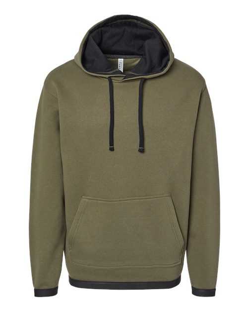 Lat 6996 The Statement Fleece Hoodie - Military Green Black - HIT a Double