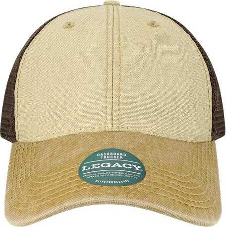 Legacy DTA Dashboard Trucker Cap - Stone/ Camel/ Brown - HIT a Double - 1