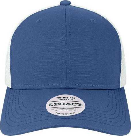 Legacy MPS Mid-Pro Snapback Trucker Cap - Royal/ White - HIT a Double - 1