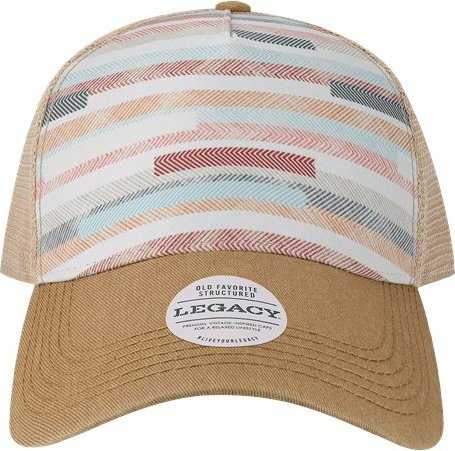 Legacy OFAFP Old Favorite Five-Panel Trucker Cap - Fabric Stripes - HIT a Double - 1