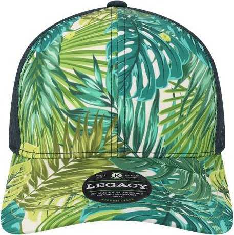 Legacy REMPA Reclaim Mid-Pro Adjustable Cap - Tropical Blue Leaves/ Navy - HIT a Double - 1