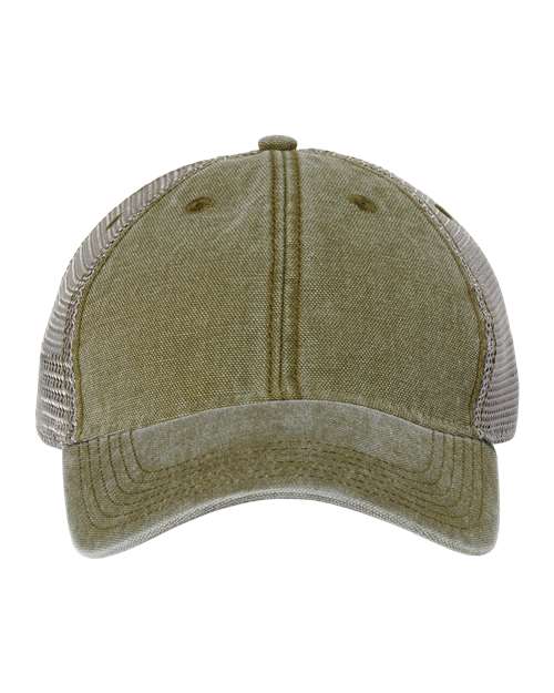 Legacy DTA Dashboard Trucker Cap - Olive Grey - HIT a Double