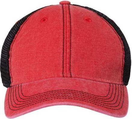 Legacy DTA Dashboard Trucker Cap - Scarlet Red Black - HIT a Double