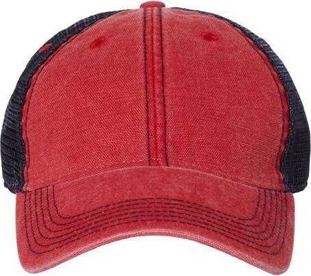 Legacy DTA Dashboard Trucker Cap - Scarlet Red Navy - HIT a Double