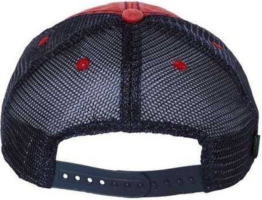 Legacy DTA Dashboard Trucker Cap - Scarlet Red Navy - HIT a Double