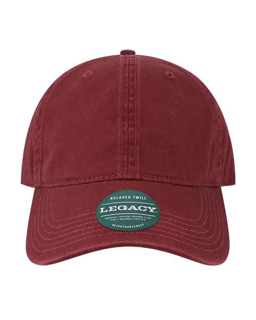 Legacy EZA Relaxed Twill Dad Cap - Burgundy - HIT a Double - 1
