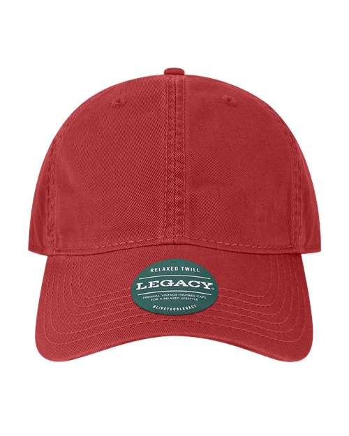 Legacy EZA Relaxed Twill Dad Cap - Cardinal - HIT a Double - 1