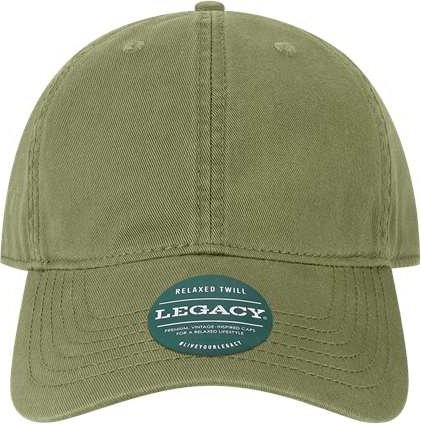 Legacy EZA Relaxed Twill Dad Cap - Moss Green - HIT a Double - 1