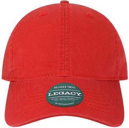 Legacy EZA Relaxed Twill Dad Cap - Scarlet - HIT a Double - 1