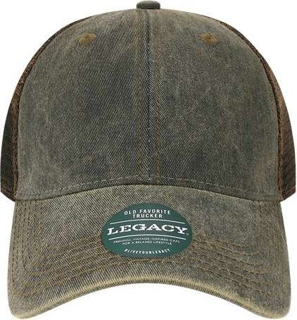 Legacy OFA Old Favorite Trucker Cap - Black Brown - HIT a Double - 1